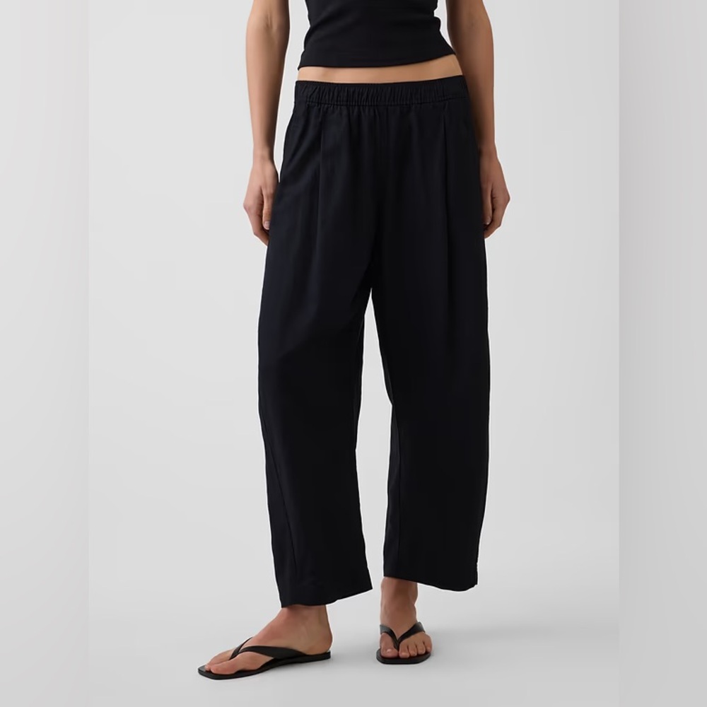 NEW! Gap Black Linen-Blend Easy Barrel Pants - Multiple 🖤 877627